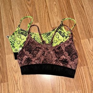 Snakeskin Pink Sports bras